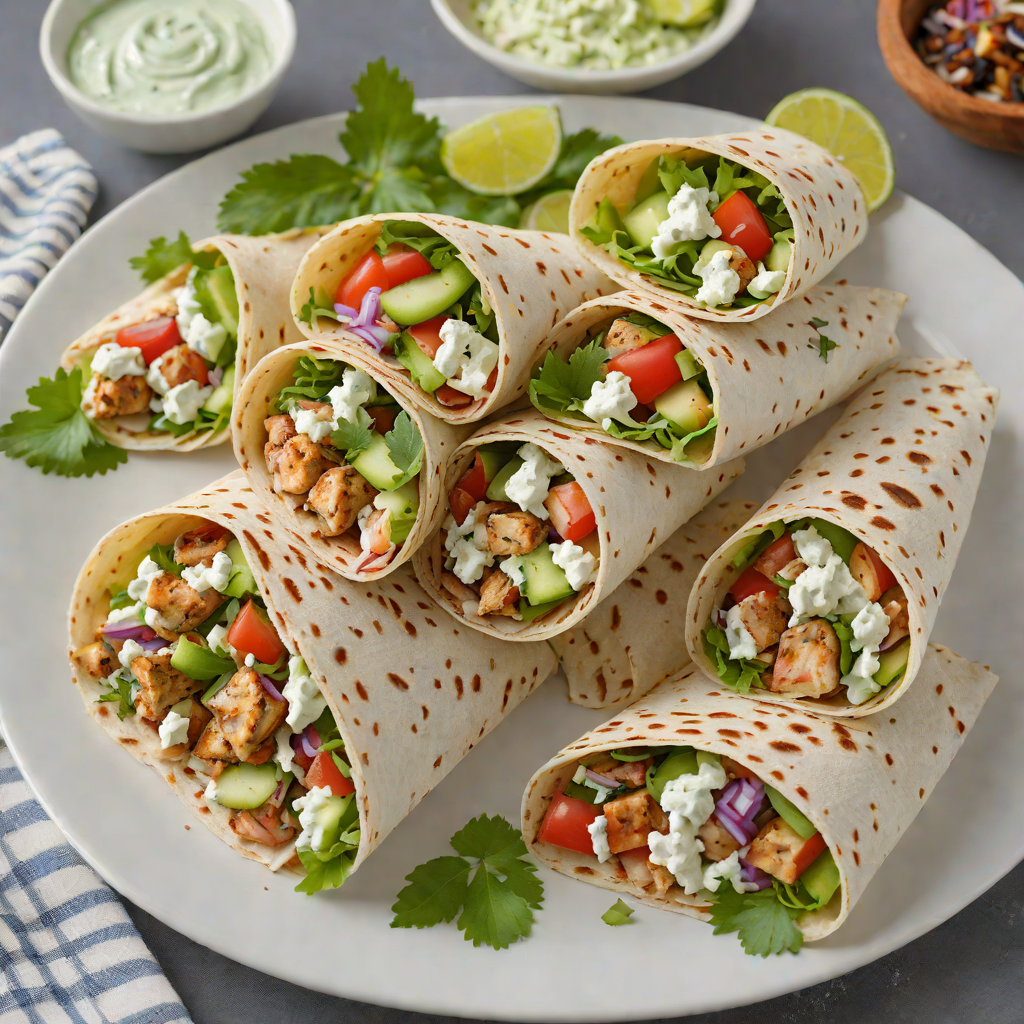 Greek-Inspired Grilled Chicken Pita Wraps with Tzatziki