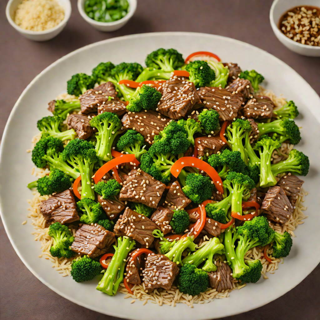 Stir-Fried Beef with Ginger-Sesame and Broccoli