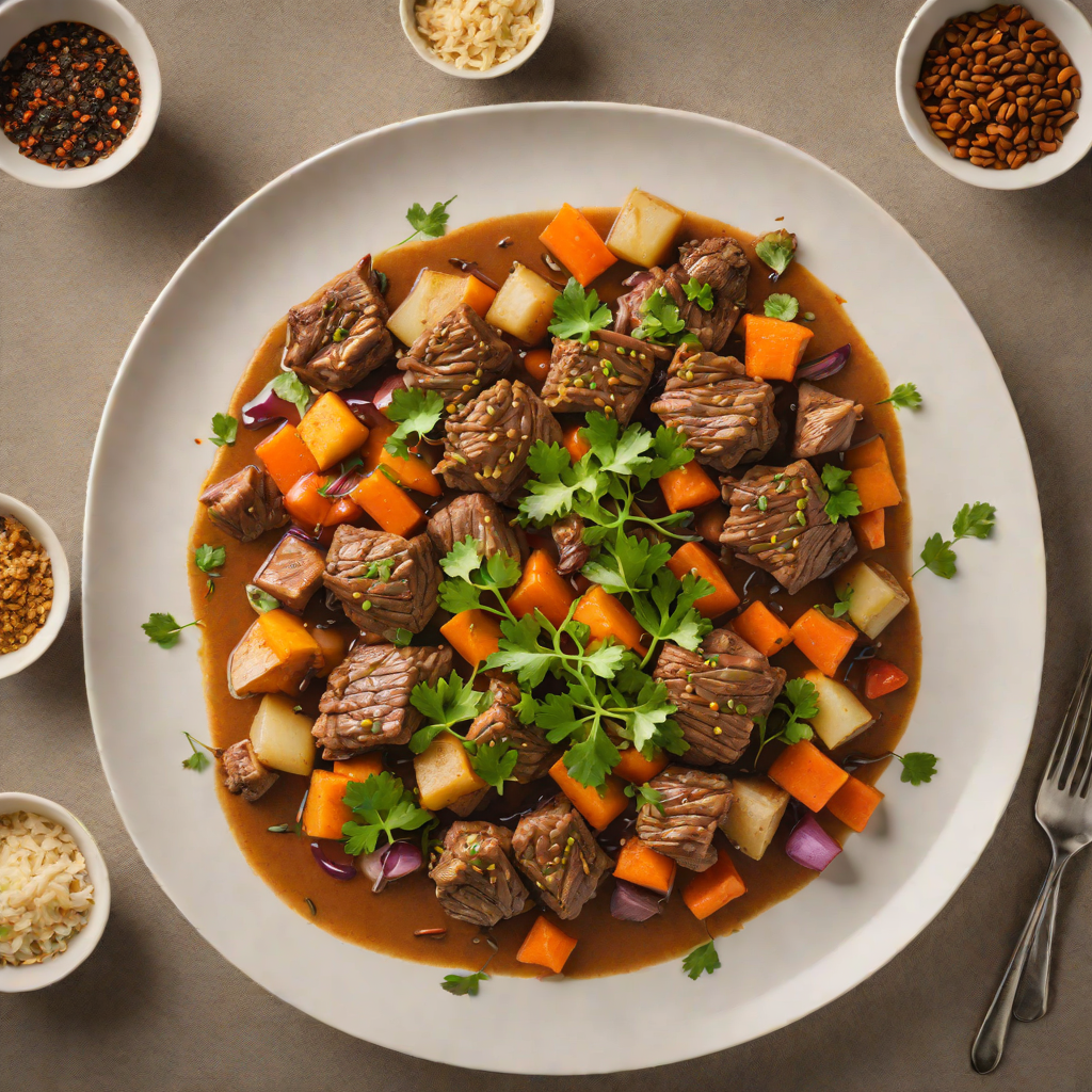 Slow-Braised Lamb with Mongolian Spices and Root Vegetables