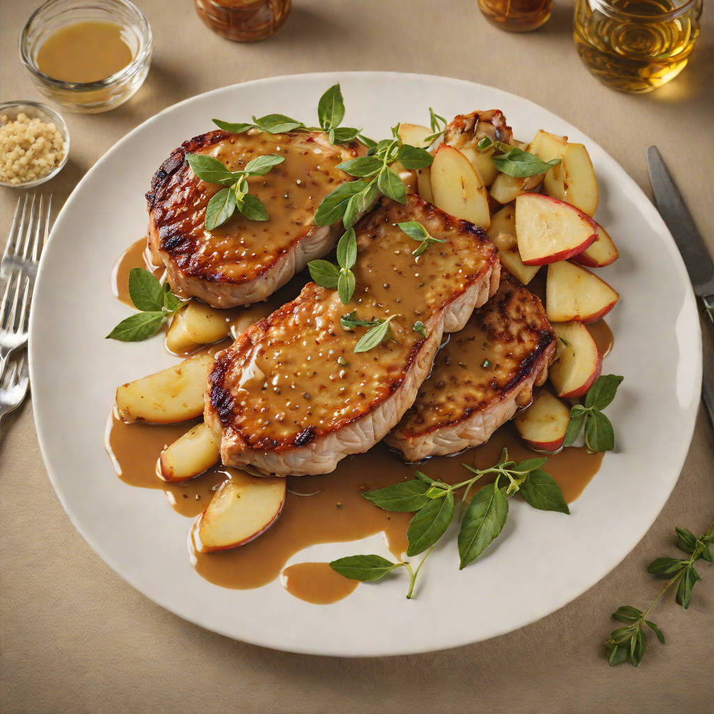 Pan-Roasted Pork Chops with Apple and Sage Jus