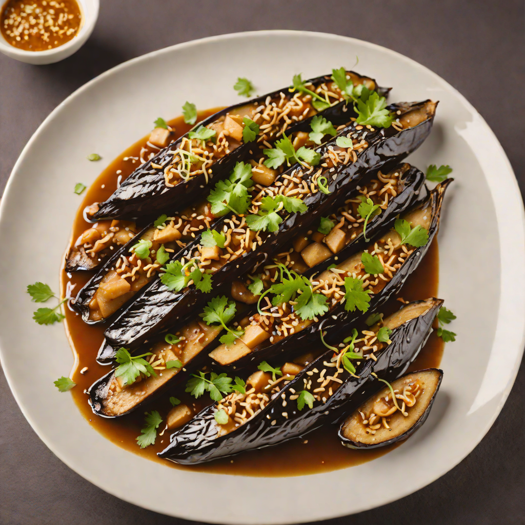 Simmered Demon-Style Miso Eggplant with Garlic and Ginger