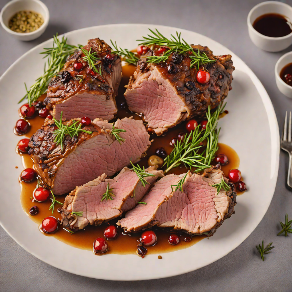 Slow-Roasted Lamb Shoulder with Rosemary and Tasmanian Pepperberry
