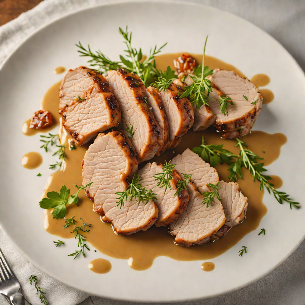 Pan-Roasted Pork with Regional Mustard and Thyme Sauce