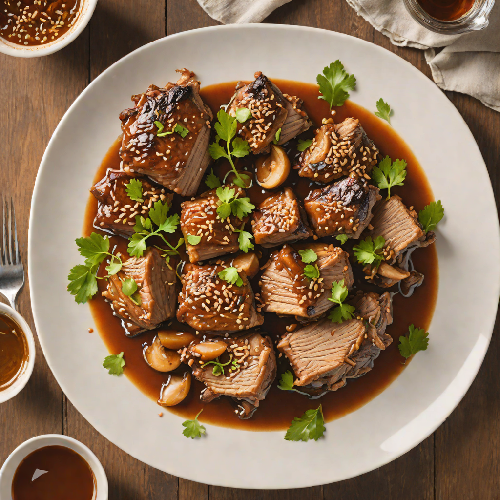 Slow-Simmered Adobo Pork Shoulder with Garlic and Vinegar