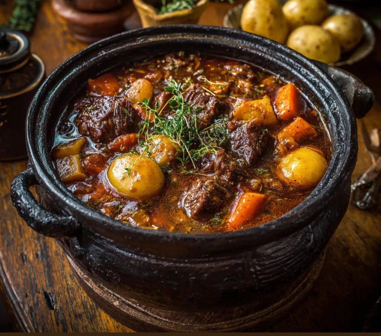 Braised Demon King's Beef Stew with Root Vegetables