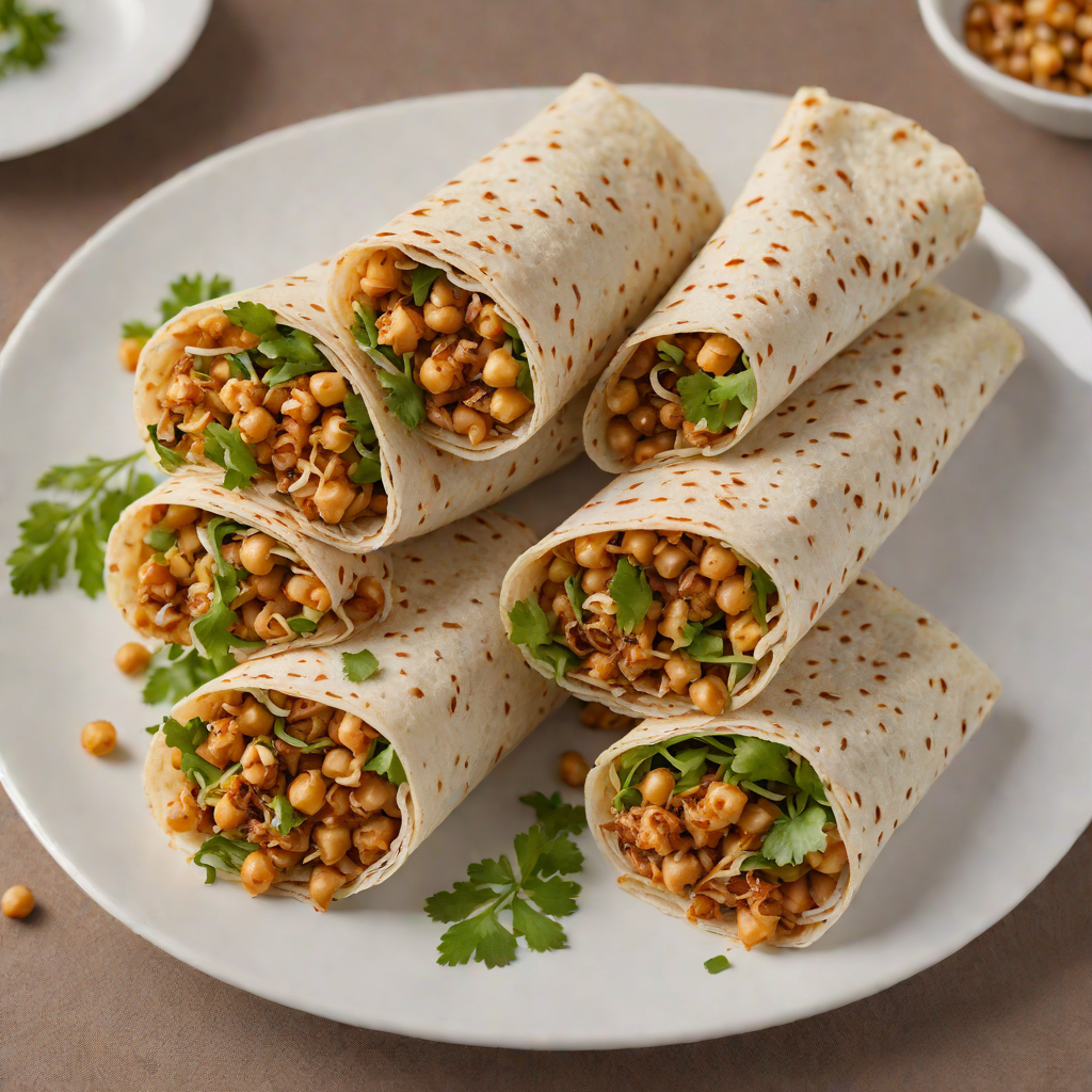 Crunchy Caramelized Onion and Chickpea Street Food Wrap