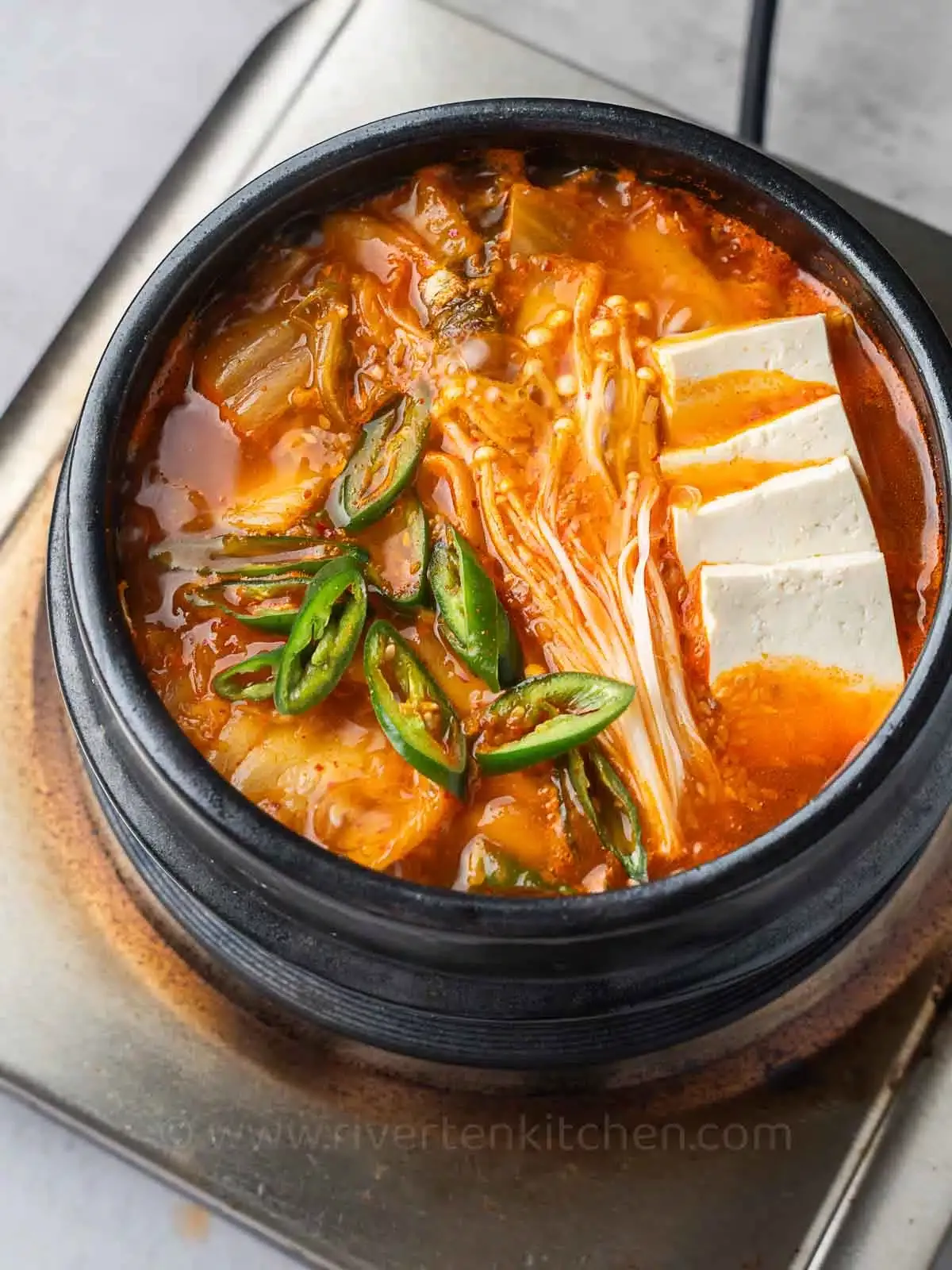 Spicy Demon-Inspired Kimchi Stew with Tofu and Pork