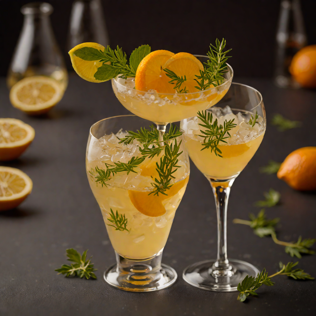 Bittersweet Citrus and Herb Cocktail