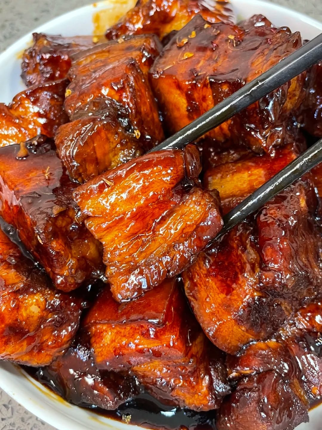 Braised Demon-Style Pork Belly with Sweet Soy Glaze