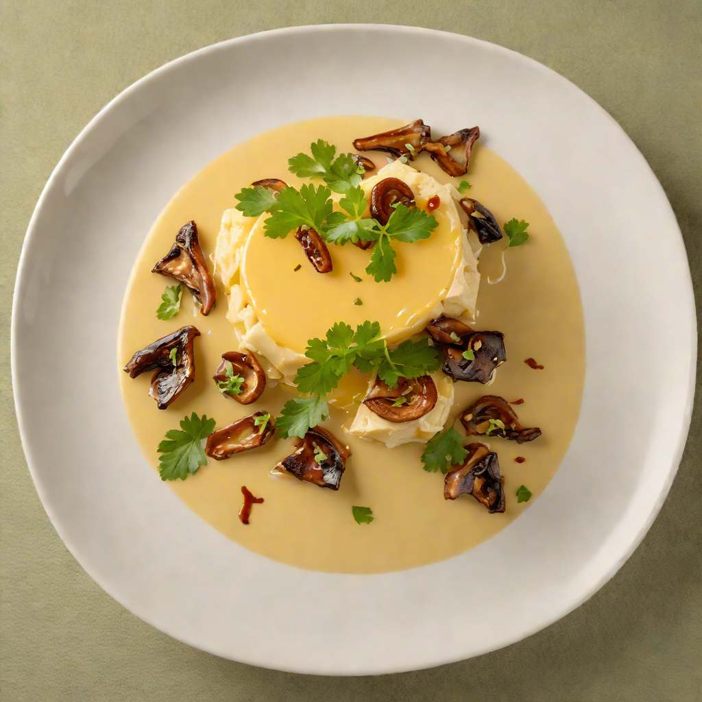 Steamed Demon King Egg Custard with Shiitake and Scallion