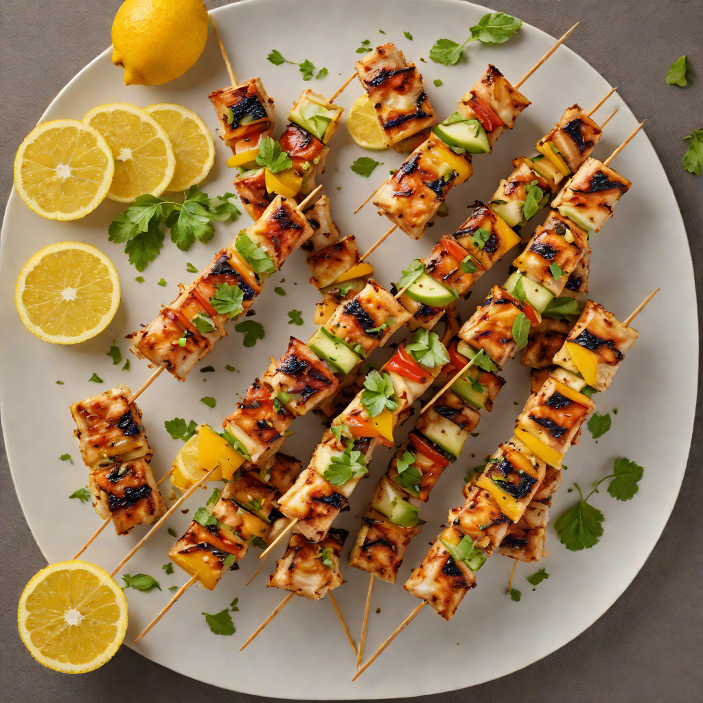 Grilled Citrus-Marinated Chicken Skewers with Garlic and Ginger