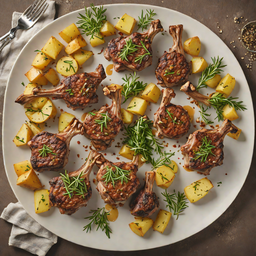 Sheet Pan Herb-Roasted Lamb Chops with Garlic Potatoes