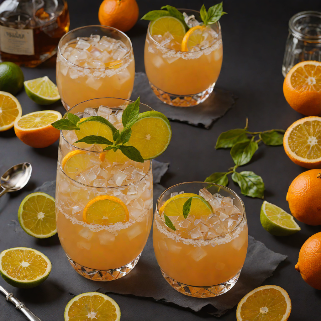 Smoky Tiki Torch-Infused Citrus Rum Punch