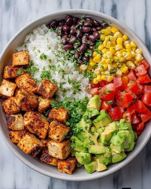 Layered Demon King's Rice Bowl with Spiced Vegetables