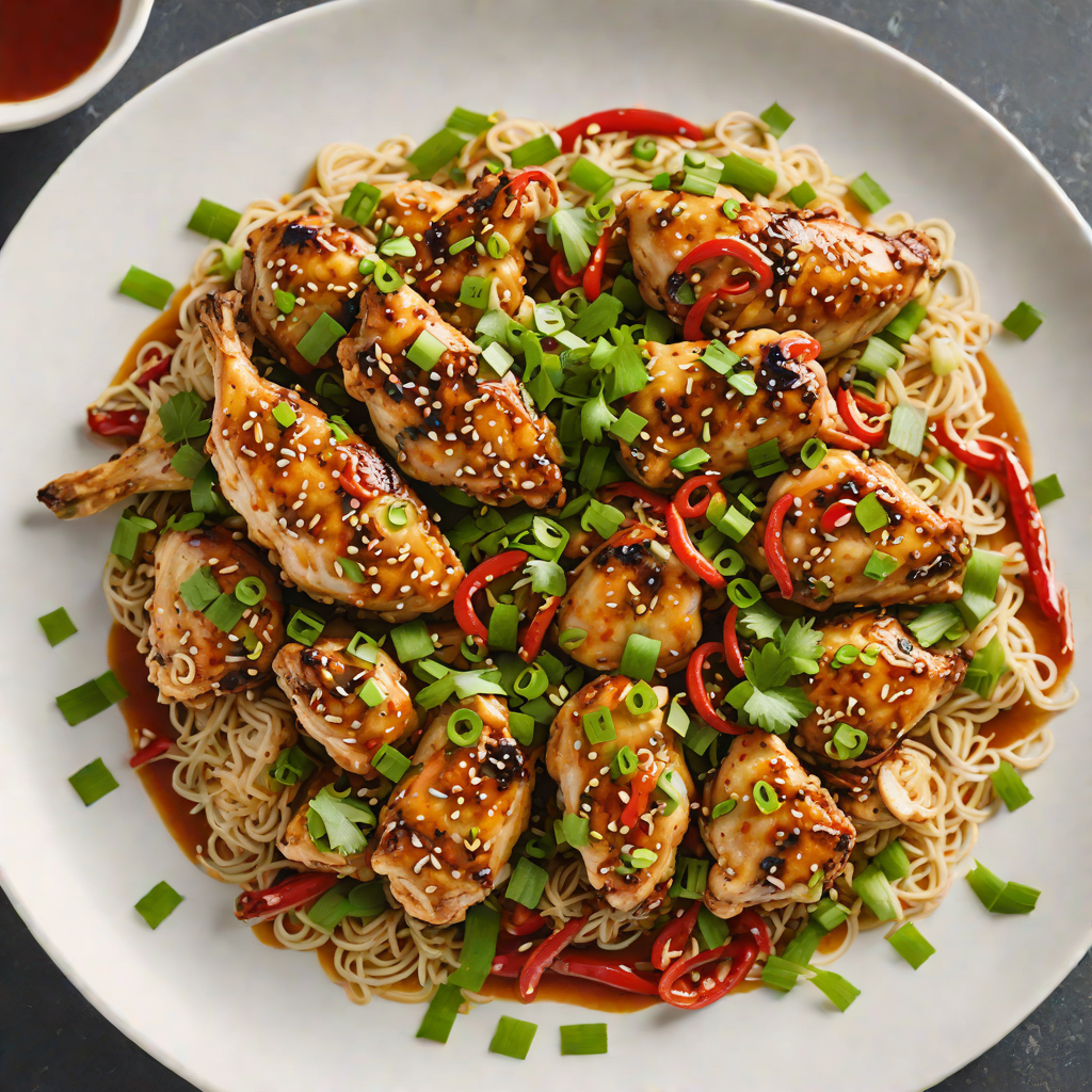 Sautéed Ginger-Garlic Chicken with Scallion and Chili