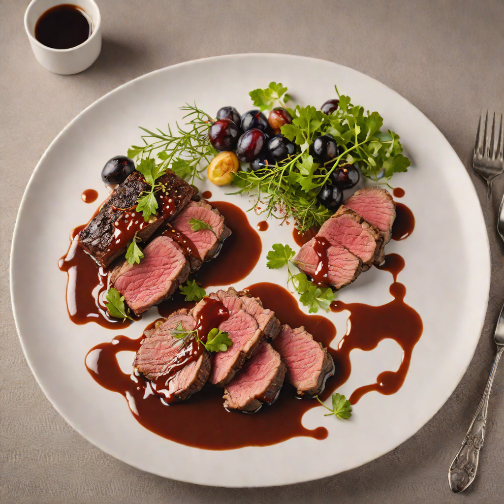 Slow-Roasted Kangaroo Rump with Wattleseed and Davidson’s Plum Sauce