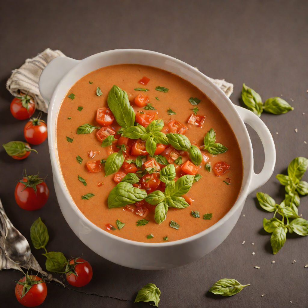 Vodka-Infused Tomato and Basil Gazpacho