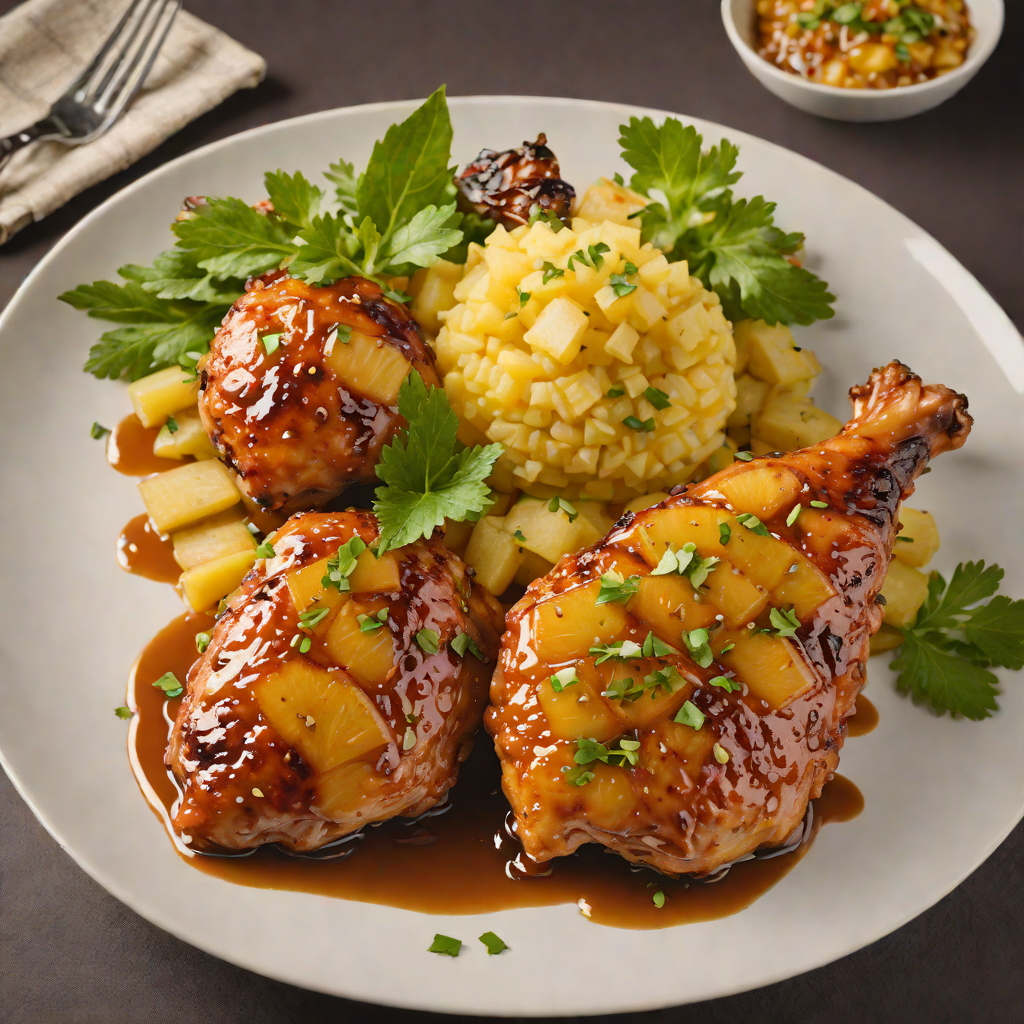 Rum-Glazed Caribbean Pineapple Chicken