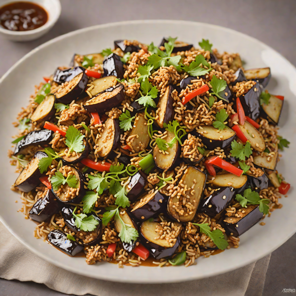 Eggplant Stir-Fry with Ground Pork and Garlic Ginger Sauce