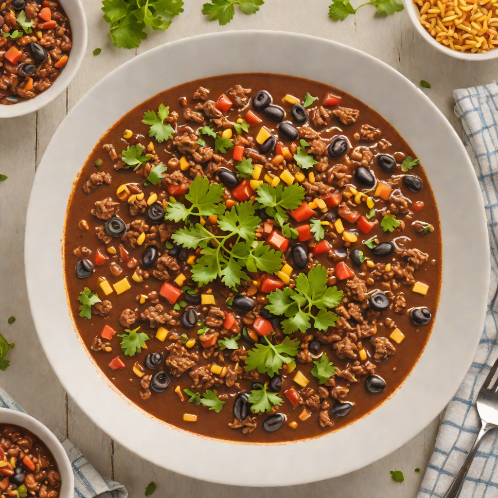 Slow-Cooked Low Flame Beef Chili with Black Beans