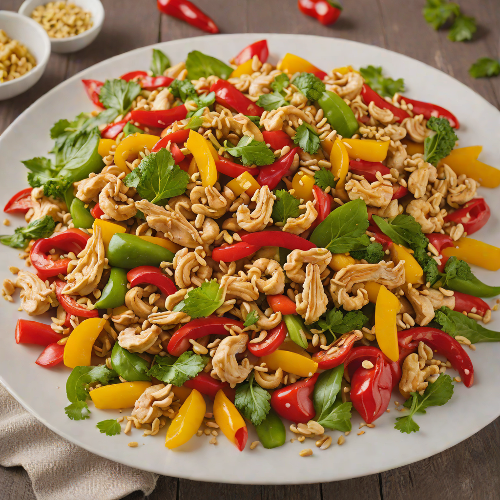 Quick Chicken Stir-Fry with Bell Peppers and Cashews