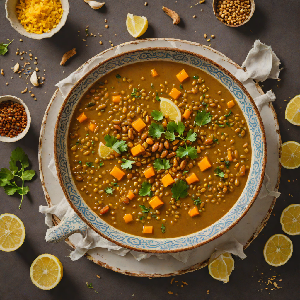 Turmeric-Spiced Lentil Stew with Garlic and Lemon