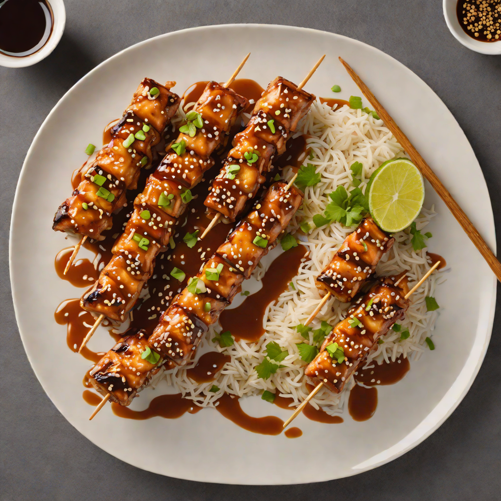 Skillet Chicken Yakitori with Ginger-Sesame Glaze