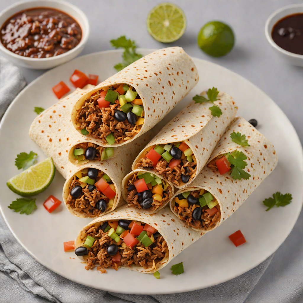 Half-Cup Spiced Beef and Black Bean Burritos