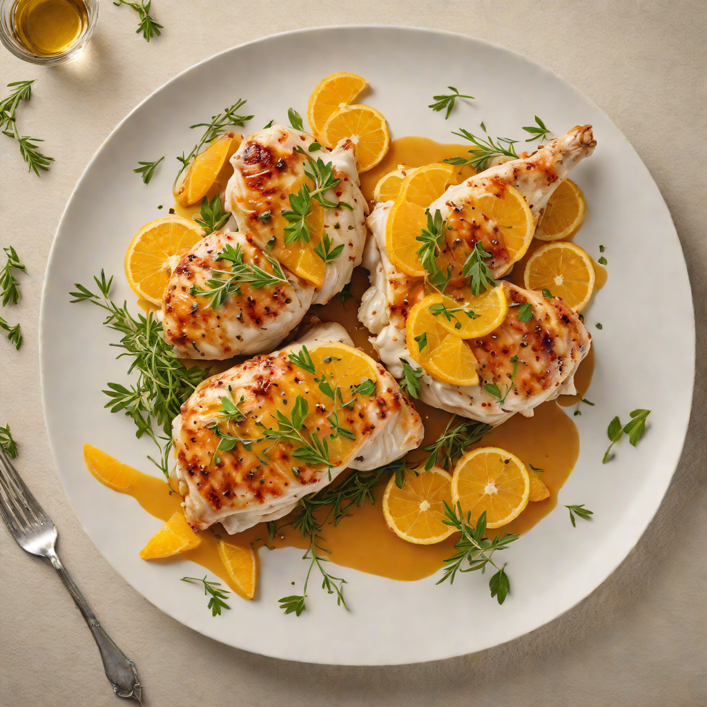 Pan-Seared Chicken with Orange and Thyme Sauce