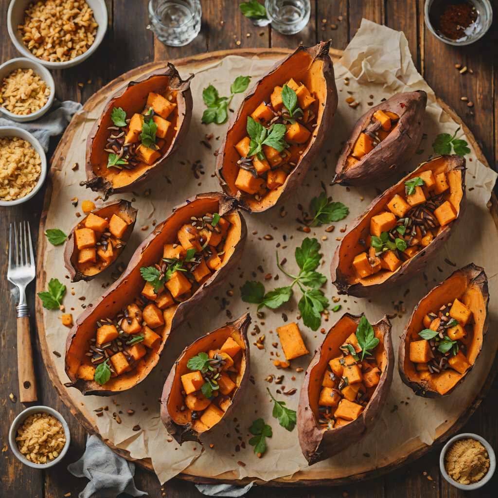 Smoky Vanilla Bean and Brown Sugar Baked Sweet Potatoes