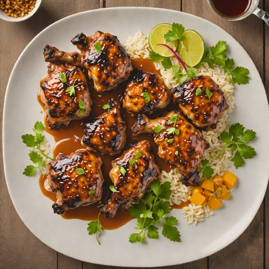 Caribbean-Style Rum-Glazed Jerk Chicken Thighs