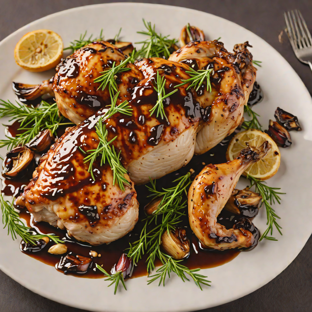 Balsamic-Glazed Chicken with Roasted Garlic and Rosemary