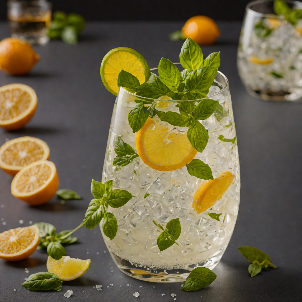 Citrus-Basil Gin Fizz with Sparkling Twist