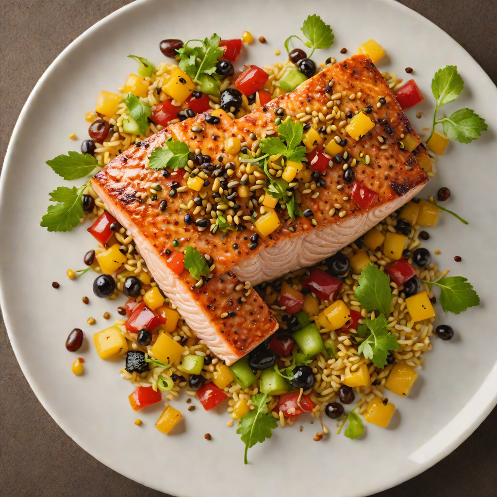 Maple-Glazed Grilled Salmon with Mustard Seed Relish