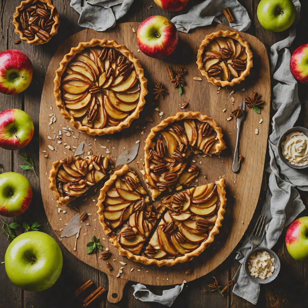 Rustic Quebec-Style Baked Apple Tart with Cinnamon and Maple Drizzle