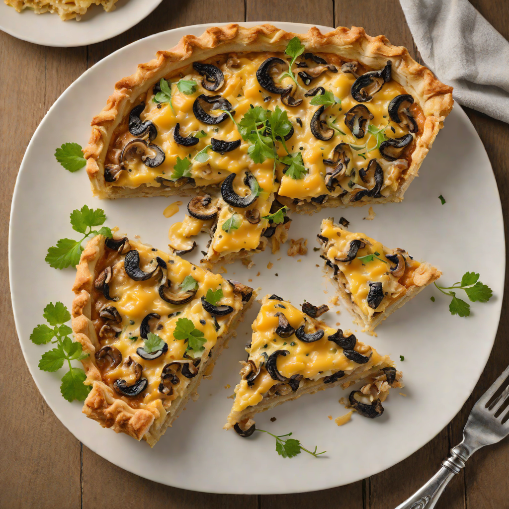 Quebec-Inspired Wild Mushroom and Cheddar Tart