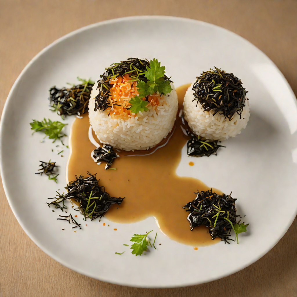 Savory Rice Ball with Crispy Nori and Umami Soy Glaze