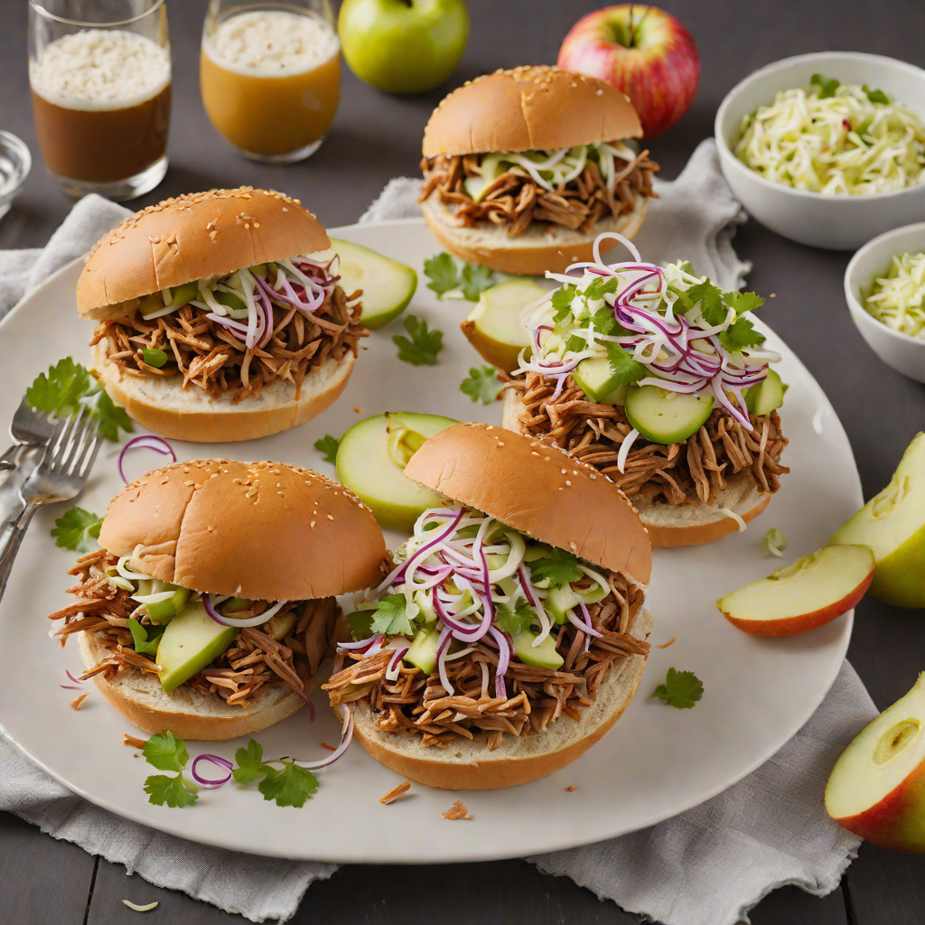 Spiced Smoked Pulled Pork Sandwiches with Apple Slaw