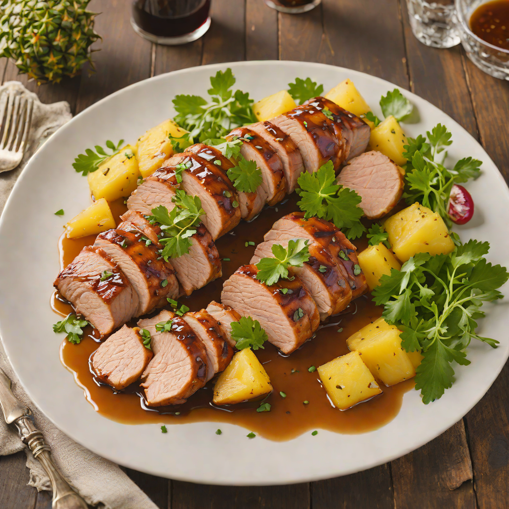 Rum-Spiked Pineapple Glazed Pork Tenderloin