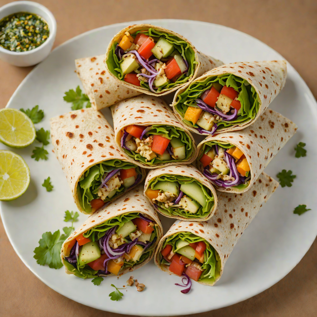 Charred Vegetable and Hummus Wrap with Za’atar