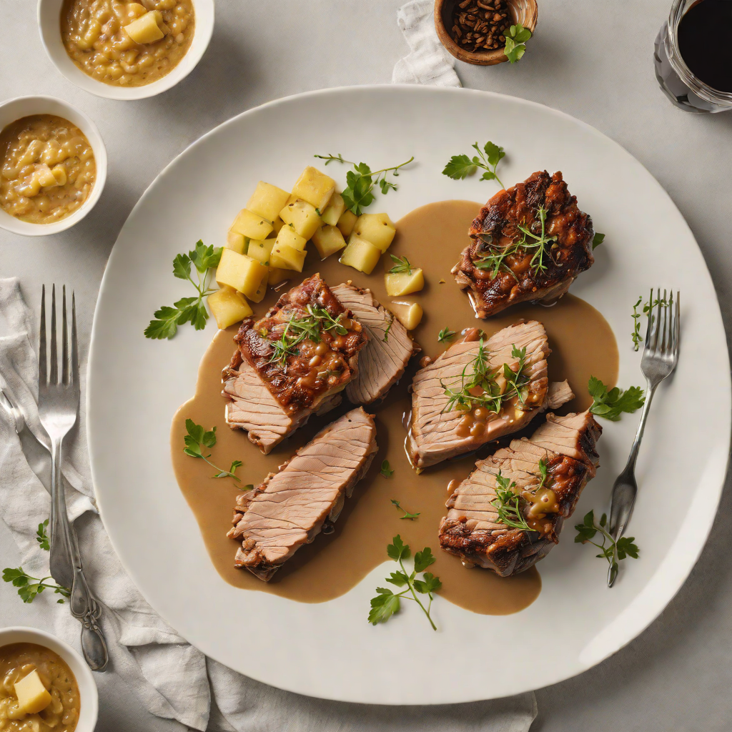 Slow-Braised Pork Shoulder with Mustard and Apple from Quebec