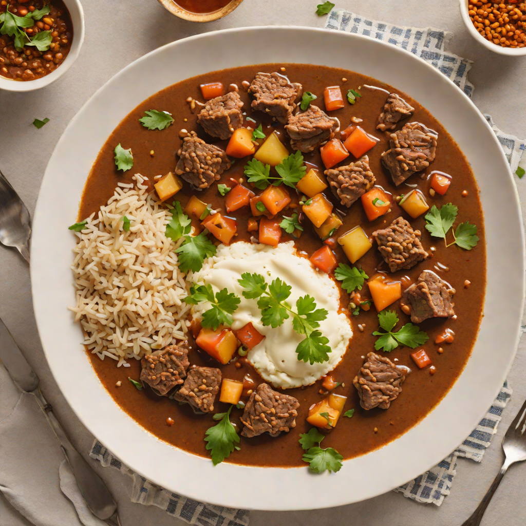 Slow-Cooked Berbere Beef Stew with Injera