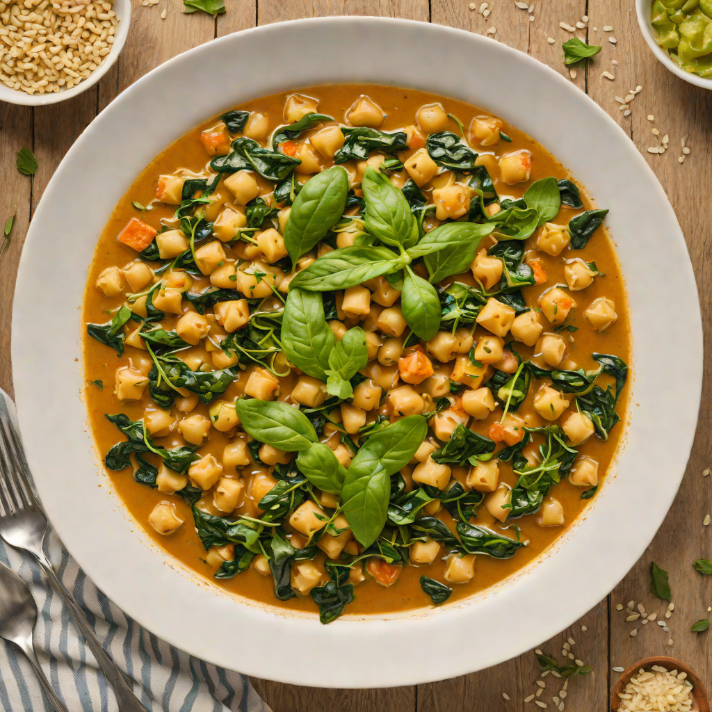 Herb-Infused Chickpea and Spinach Stew