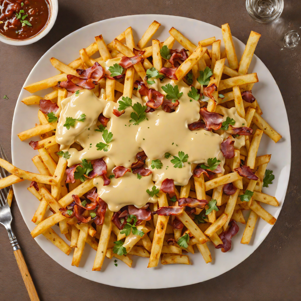 Cheese and Bacon Poutine with Crispy Fries