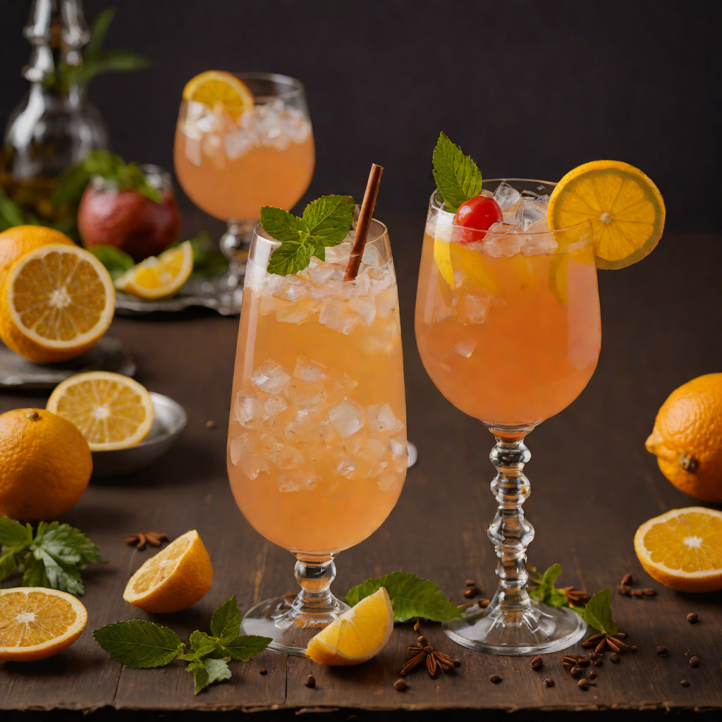 Tropical Caribbean Rum Punch with Citrus and Spice