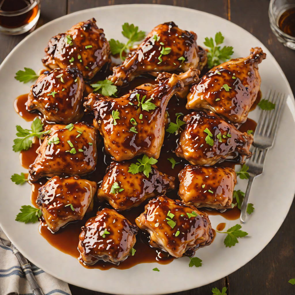 Smoky Bourbon-Glazed BBQ Chicken Thighs