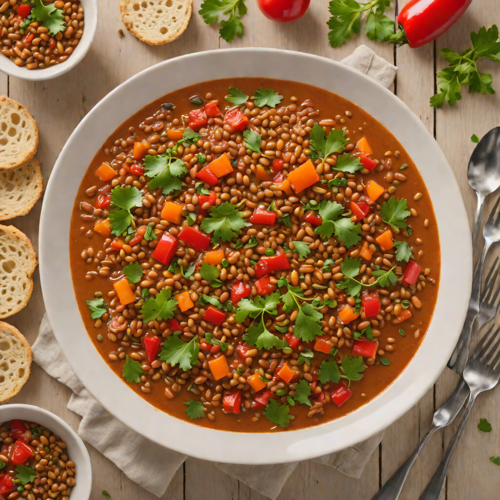 One-Pot Smoky Lentil and Roasted Red Pepper Stew