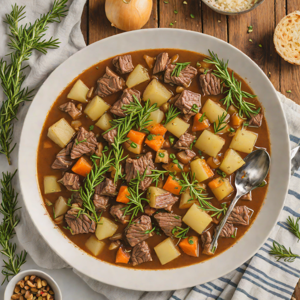 Instant Pot Beef and Turnip Stew with Rosemary