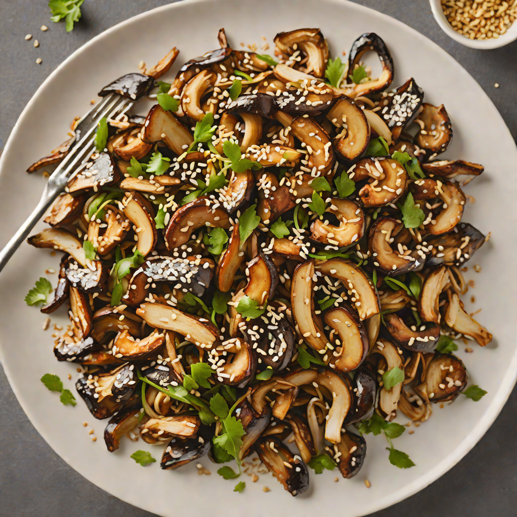 Sautéed Shiitake and Garlic Stir-Fry with Toasted Sesame