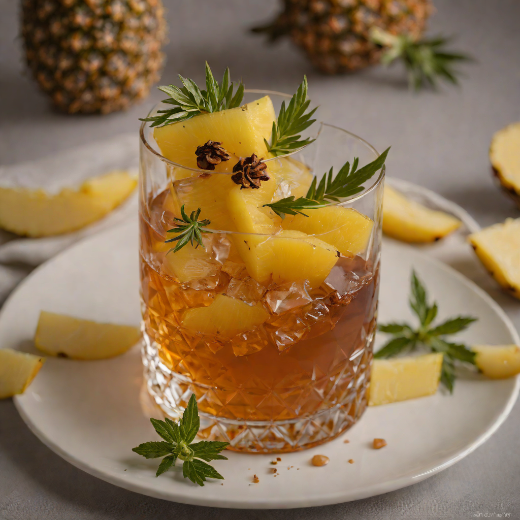 Dark Rum Smoked Pineapple Old Fashioned
